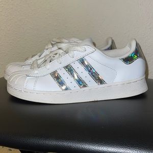 Girls White Adidas sneakers